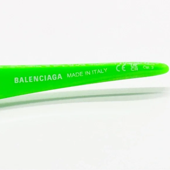 NEW BALENCIAGA BB0253S 005 OVAL GREEN GREY UNISEX SUNGLASSES BALENCIAGA